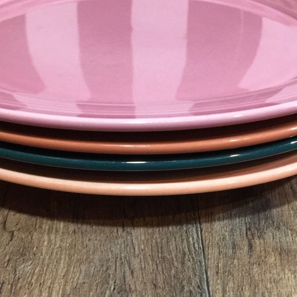 Nancy Calhoun Set Of 4 Multicolor Matching Rainbow Dinner Plates Made in Japan - Picture 14 of 17